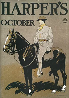 October Prints: Harper's October, c1890 - 1907. Creator: Edward Penfield