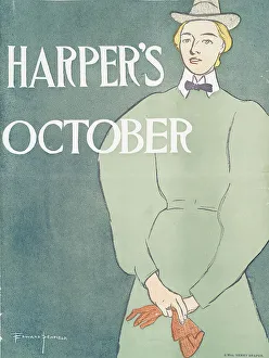 Posters Prints: Harper's October, c1890 - 1907. Creator: Edward Penfield
