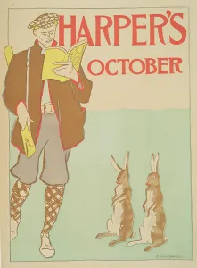 October Prints: Harper's October, c1894. Creator: Edward Penfield