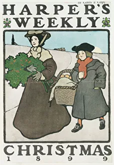 Harpers Weekly Prints: Harper's Weekly, Christmas 1899, 10 Cents a Copy, c1899. Creator: Edward Penfield