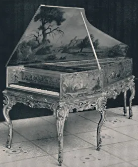 Edward F Prints: Harpsichord, by Andries Ruckers. Decorated with Vernis Martin in the 18th Century, (1927)