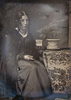 Beecher Stowe Gallery: Harriet Beecher Stowe, 1850s. Creators: Josiah Johnson Hawes, Albert Sands Southworth