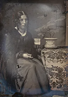 Southworth Albert Sands Prints: Harriet Beecher Stowe, 1850s. Creators: Josiah Johnson Hawes, Albert Sands Southworth