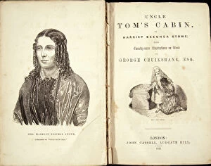 Harriet Beecher Stowe. Frontispiece of Uncle Toms Cabin, or Life Among the Lowly by Voltaire, 18