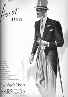 Ascot Prints: Harrods: The Mans Shop - Ascot 1937, 1937