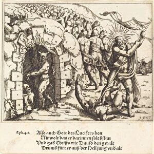 The Harrowing of Hell, 1547. Creator: Augustin Hirschvogel