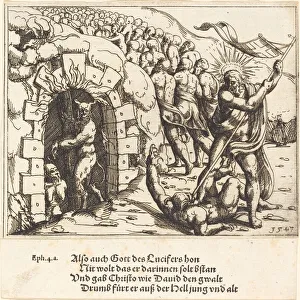 Descent Prints: The Harrowing of Hell, 1547. Creator: Augustin Hirschvogel