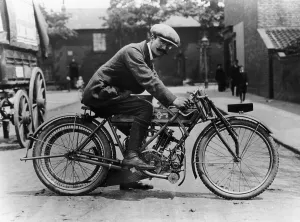 Motorcycle Race Prints: Harry Collier on a Matchless bike, Isle of Man Senior TT, 1912