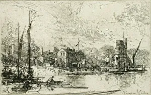 Harry Kelly's Putney, 1867. Creator: Francis Seymour Haden