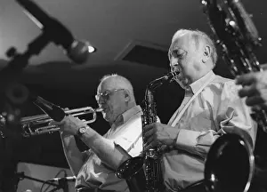 Saxophone Prints: Harry Klein and Ronnie Hughes, Soho, London, 2007. Creator: Brian Foskett