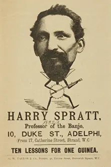 Banjo Player Prints: Harry Spratt, Professor of the Banjo, 1882. Creator: Unknown