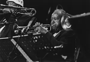 Harry "Sweets" Edison and Al Grey, Lionel Hampton and his Gold... North Sea Jazz Festival, 1994. Creator: Brian Foskett