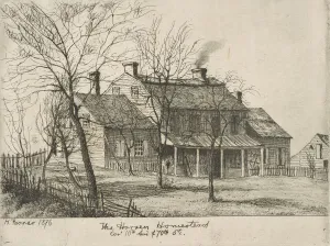 Farrer Prints: The Harsen Homestead, Corner of 10th Avenue and 70th Street (from Scenes of Old New York)