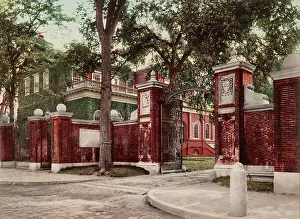Gates Prints: Harvard Gate, Harvard University, c1899. Creator: Unknown