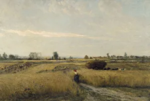 Harvesters Prints: The Harvest, 1851. Artist: Daubigny, Charles-Francois (1817-1878)