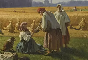 Country Village Gallery: The Harvest, 1865. Artist: Kamenev, Valerian Konstantinovich (1823-1874)