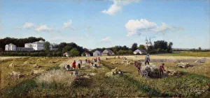 Country Village Prints: Harvest, 1884. Creator: Kiselev, Alexander Alexeyevich (1855-after 1918)