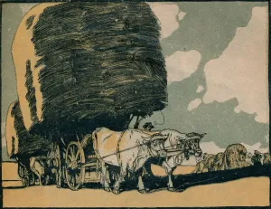 Haycart Prints: Harvest, c1910. Artist: Otto Richard Bossert