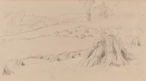 The Harvest Field, c. 1860. Creator: John Linnell