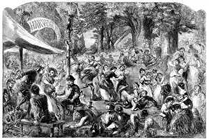 Sexual Harassment Prints: Harvest Home - drawn by Godwin, 1858. Creator: Unknown