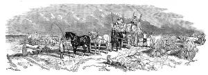 Crops Prints: Harvest Operations - Carrying, 1858. Creator: Unknown