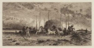 Moran Peter Prints: Harvest at San Juan, New Mexico, c. 1883. Creator: Peter Moran