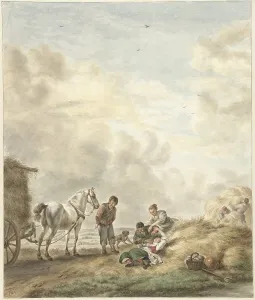 Abraham Delfos Prints: Harvest scene, 1795. Creator: Abraham Delfos