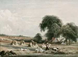 Sheaf Prints: A Harvest Scene, (c1900). Creator: Unknown