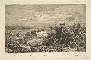 Charles Francois Daubigny Collection: The Harvest (Souvenir of the Morvan), 1865. Creator: Charles Francois Daubigny