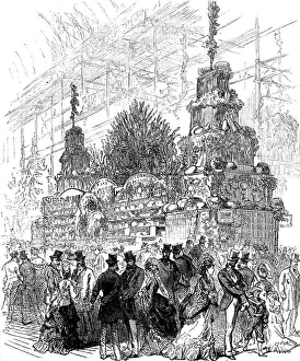 Visitors Prints: Harvest Trophy at the Crystal Palace, 1871. Creator: Unknown