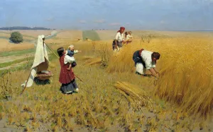 Harvest Prints: Harvest in Ukraine, 1886. Artist: Pimonenko, Nikolai Kornilovich (1862-1912)