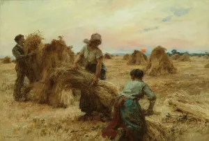 Lhermitte Leon Augustin Prints: The Harvesters, 1888 / 89. Creator: Leon-Augustin Lhermitte