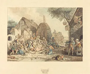 Ladders Prints: The Harvesters Lunch, 1774. Creator: Jean Francois Janinet