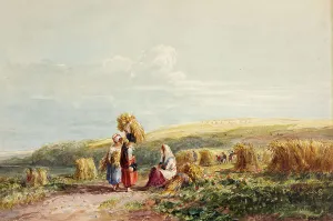 Hay Bale Prints: Harvesting, 1832-51. Creator: David Cox the Elder