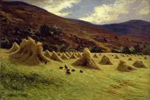 1900 Prints: Harvesting, Forest of Birse, c1900. Creator: Joseph Farquharson