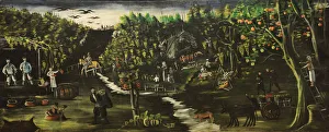 Pirosmani Prints: Harvesting grapes