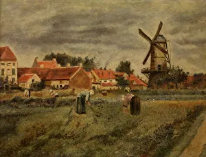 1875 Prints: Harvesting Potatoes, 1875. Creator: Henri Jean Augustin de Braekeleer