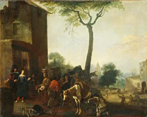 Il Bamboccio Prints: Harvesting the Vines, c.1630-c.1650. Creator: Unknown