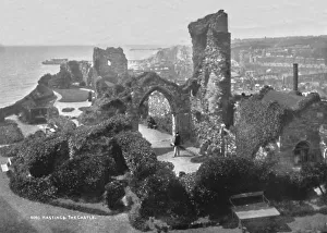Hastings. The Castle, 1907. Artist: Photochrom Co Ltd of London Hastings. The Castle, 1907. Artist: Photochrom Co Ltd of London