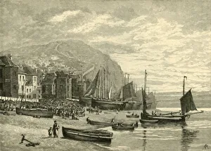 Fishing Boats Prints: Hastings: The Fishermens Quarter, 1898. Creator: Unknown