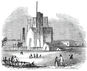 Catastrophe Gallery: Haswell Colliery - the scene of the late awful explosion, 1844. Creator: Unknown