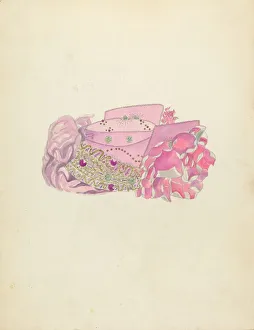 Period Costume Collection: Hat, 1935 / 1942. Creator: Mae Szilvasy