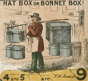 Load Prints: Hat Box or Bonnet Box!, Cries of London, c1840. Artist: TH Jones