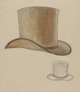 Wicker Prints: Hat, c. 1936. Creator: Jean Peszel