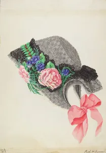 Barnes Ruth M Prints: Hat, c. 1937. Creator: Ruth M. Barnes