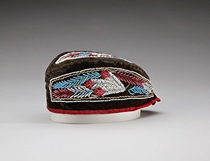 Beads Prints: Hat (Glengarry Bonnet), 1890-1897. Creator: Unknown
