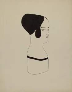 Howard Weld Prints: Hat Mannequin, c. 1937. Creator: Howard Weld