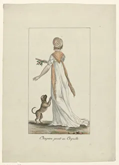 Fringe Prints: Hat painted like a shell, 1800. Creator: Anon