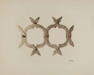 Wall Mounted Prints: Hat-rack, c. 1941. Creator: Pearl Davis