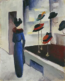 Macke Prints: Hat Shop, 1913. Artist: Macke, August (1887-1914)